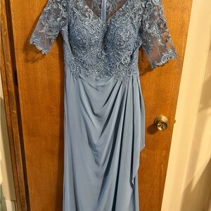 Oleg Cassini Blue Dress